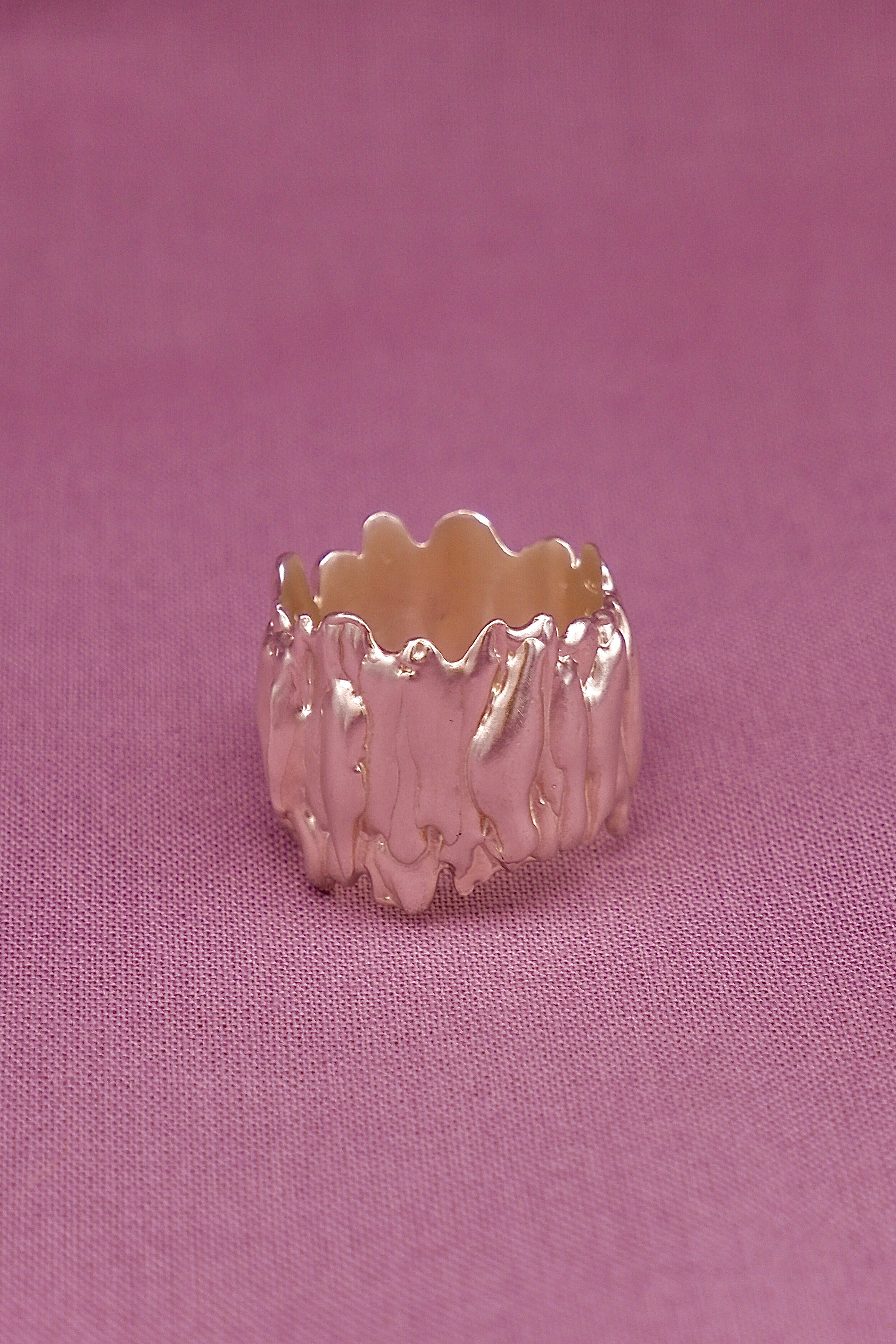 Bark Silver Ring | Handmade 925 Sterling Silver | Rita Stein Jewelry