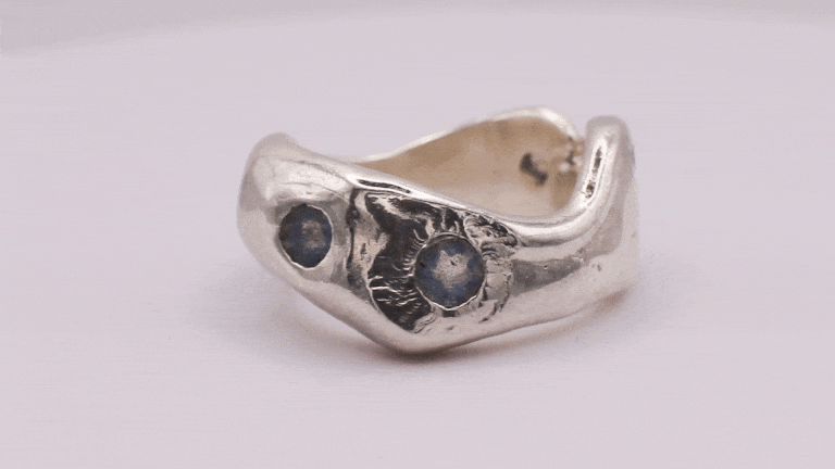 Handmade 925 Sterling Silver Ring, rotating view from all angles