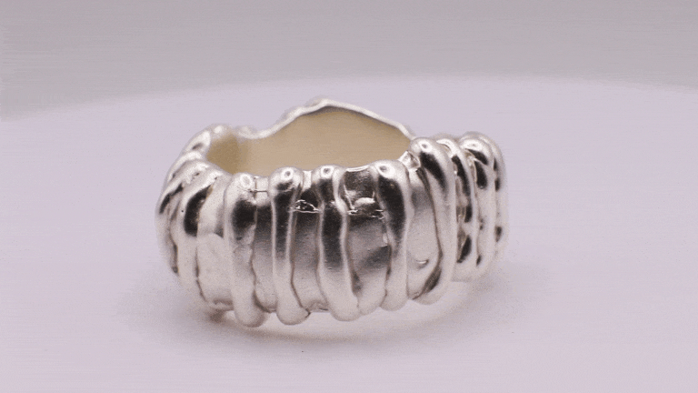 Handmade 925 Sterling Silver Ring, rotating view from all angles