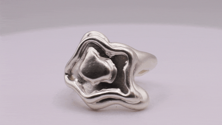 Handmade 925 Sterling Silver Ring, rotating view from all angles