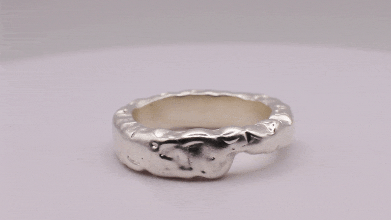 Handmade 925 Sterling Silver Ring, rotating view from all angles
