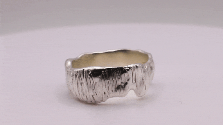 Handmade 925 Sterling Silver Ring, rotating view from all angles