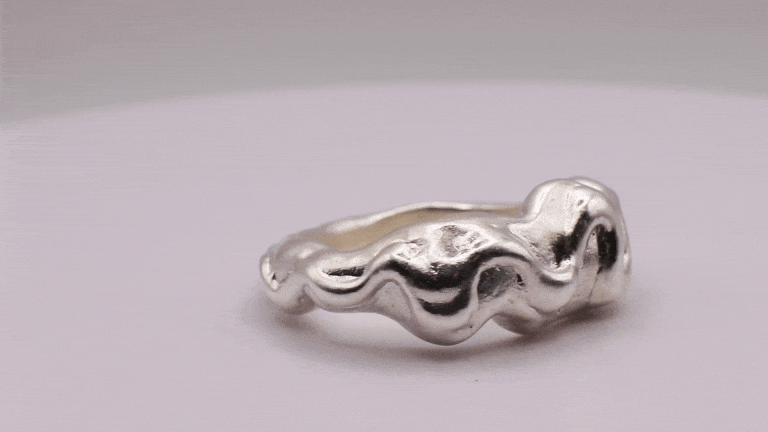 Handmade 925 Sterling Silver Ring, rotating view from all angles