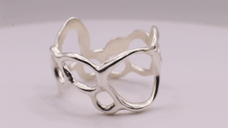 Handmade 925 Sterling Silver Ring, rotating view from all angles