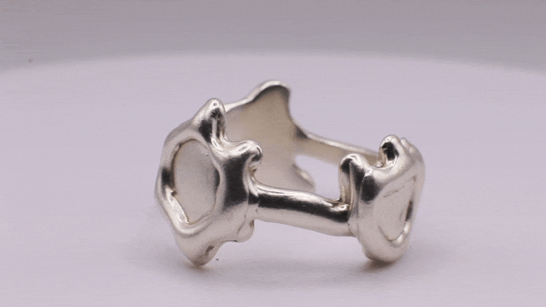 Handmade 925 Sterling Silver Ring, rotating view from all angles