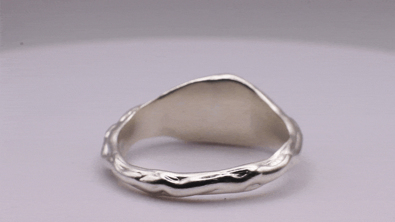 Handmade 925 Sterling Silver Ring, rotating view from all angles