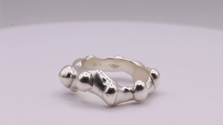 Handmade 925 Sterling Silver Ring, rotating view from all angles