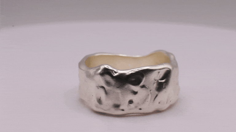 Handmade 925 Sterling Silver Ring, rotating view from all angles
