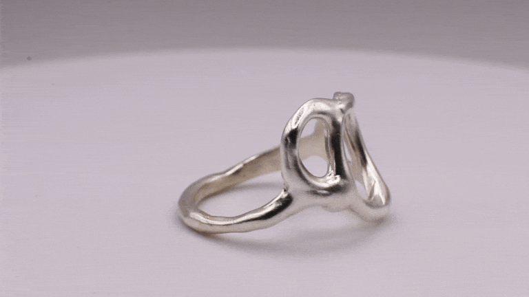 Handmade 925 Sterling Silver Ring, rotating view from all angles
