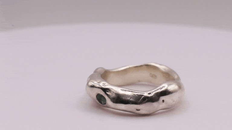 Handmade 925 Sterling Silver Ring, rotating view from all angles