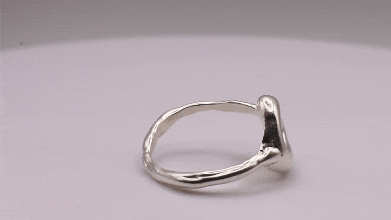 Handmade 925 Sterling Silver Ring, rotating view from all angles
