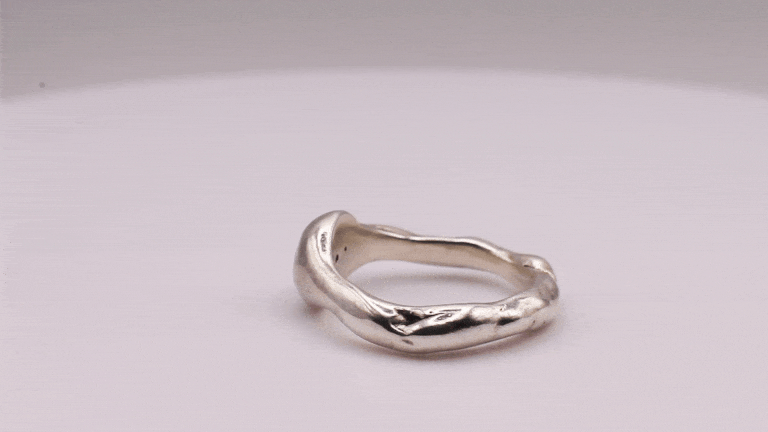 Handmade 925 Sterling Silver Ring, rotating view from all angles