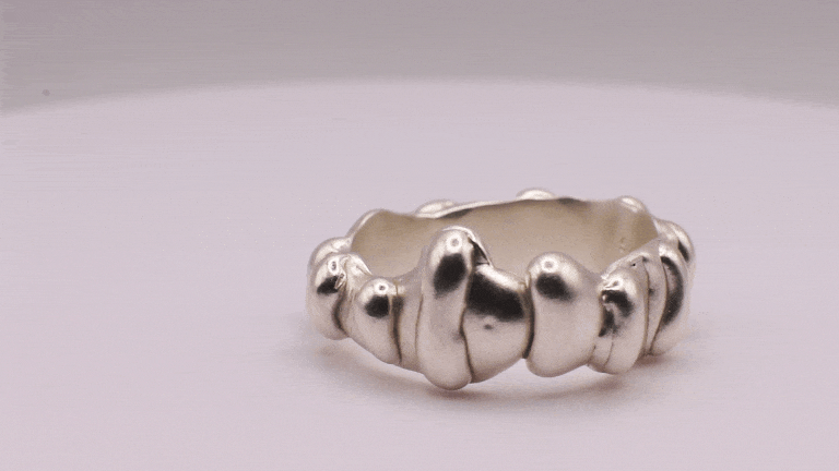 Handmade 925 Sterling Silver Ring, rotating view from all angles