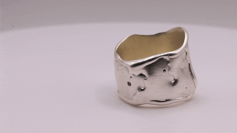 Handmade 925 Sterling Silver Ring, rotating view from all angles