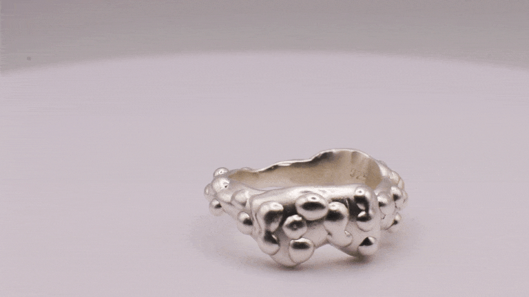Handmade 925 Sterling Silver Ring, rotating view from all angles