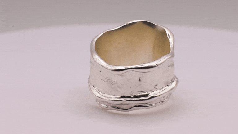 Handmade 925 Sterling Silver Ring, rotating view from all angles