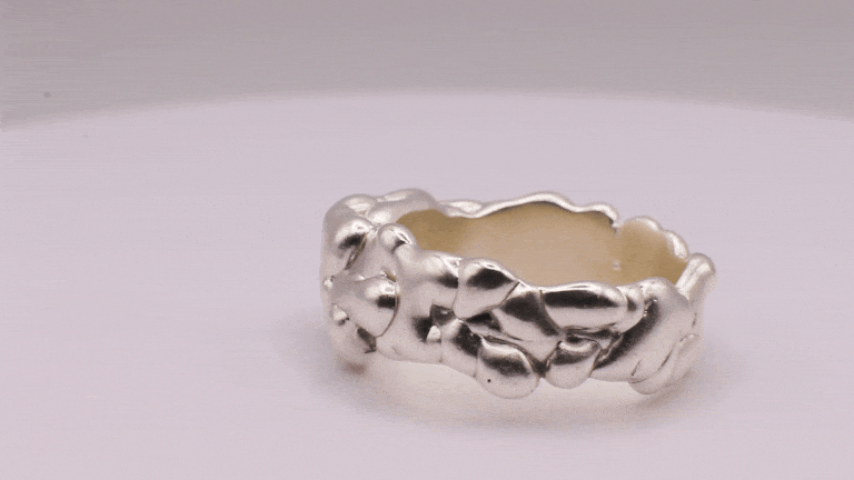 Handmade 925 Sterling Silver Ring, rotating view from all angles