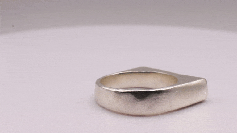Handmade 925 Sterling Silver Ring, rotating view from all angles