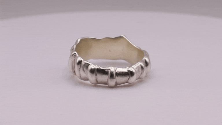 Handmade 925 Sterling Silver Ring, rotating view from all angles