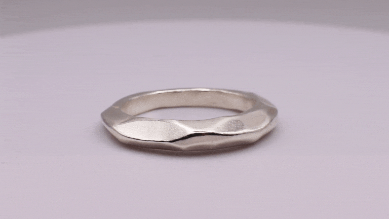 Handmade 925 Sterling Silver Ring, rotating view from all angles
